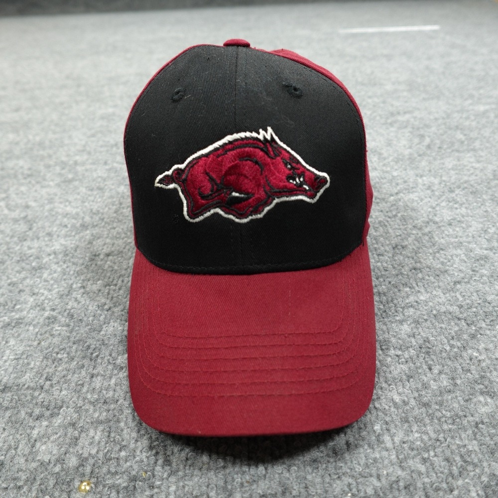 Arkansas Razorbacks Hat Cap Strap Back Mens One Size Red Captivating Headwear